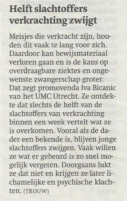 Helft Slacthoffers verkrachting zwijgt